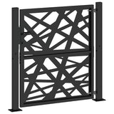 vidaXL Poort met lichtontwerp 100x100 cm staal zwart