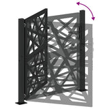 vidaXL Poort met lichtontwerp 100x100 cm staal zwart