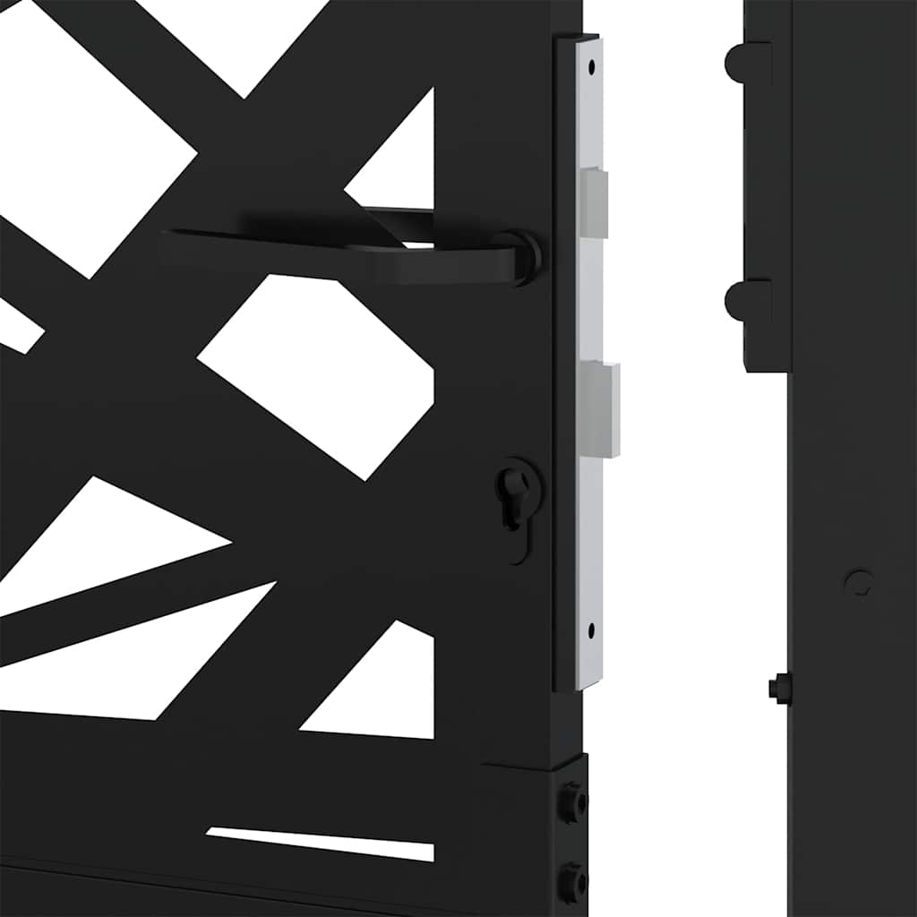 vidaXL Poort met lichtontwerp 100x100 cm staal zwart