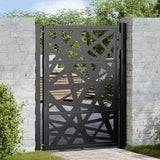 vidaXL Poort met lichtontwerp 100x100 cm staal zwart