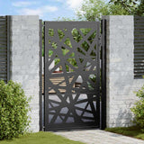 vidaXL Poort met lichtontwerp 100x100 cm staal zwart
