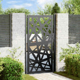 vidaXL Poort met lichtontwerp 100x100 cm staal zwart