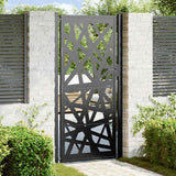 vidaXL Poort met lichtontwerp 100x100 cm staal zwart