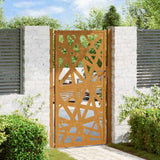 vidaXL Poort met lichtontwerp 100x100 cm staal zwart