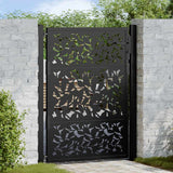 vidaXL Poort met lichtontwerp 100x100 cm staal zwart
