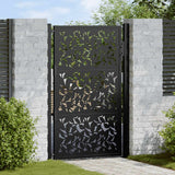 vidaXL Poort met lichtontwerp 100x100 cm staal zwart