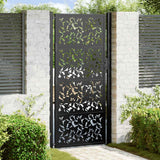 vidaXL Poort met lichtontwerp 100x100 cm staal zwart