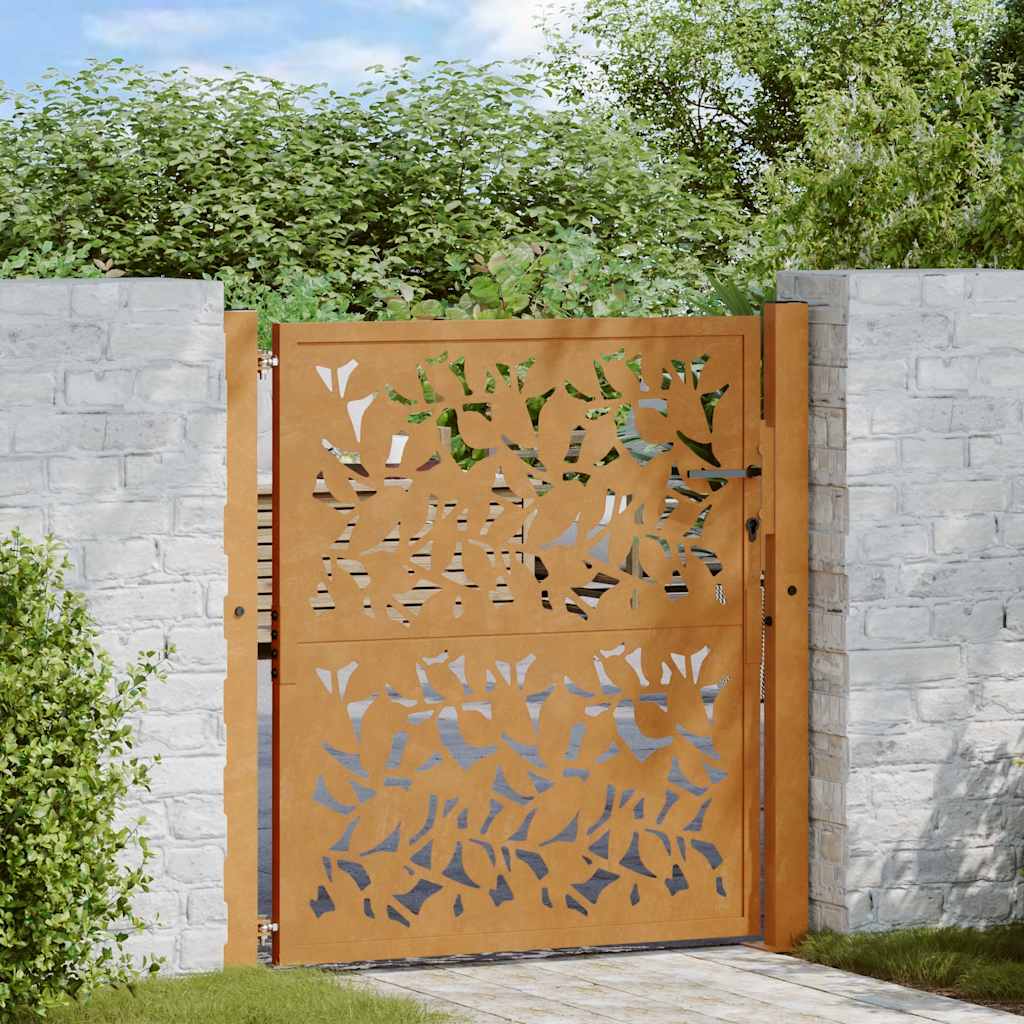 vidaXL Poort met lichtontwerp 100x100 cm staal zwart