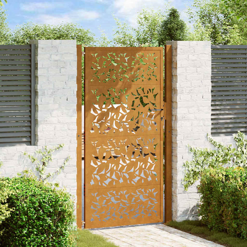 vidaXL Poort met lichtontwerp 100x100 cm staal zwart
