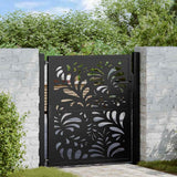 vidaXL Poort met lichtontwerp 100x100 cm staal zwart