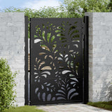 vidaXL Poort met lichtontwerp 100x100 cm staal zwart