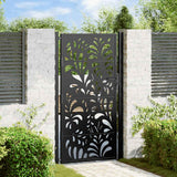 vidaXL Poort met lichtontwerp 100x100 cm staal zwart