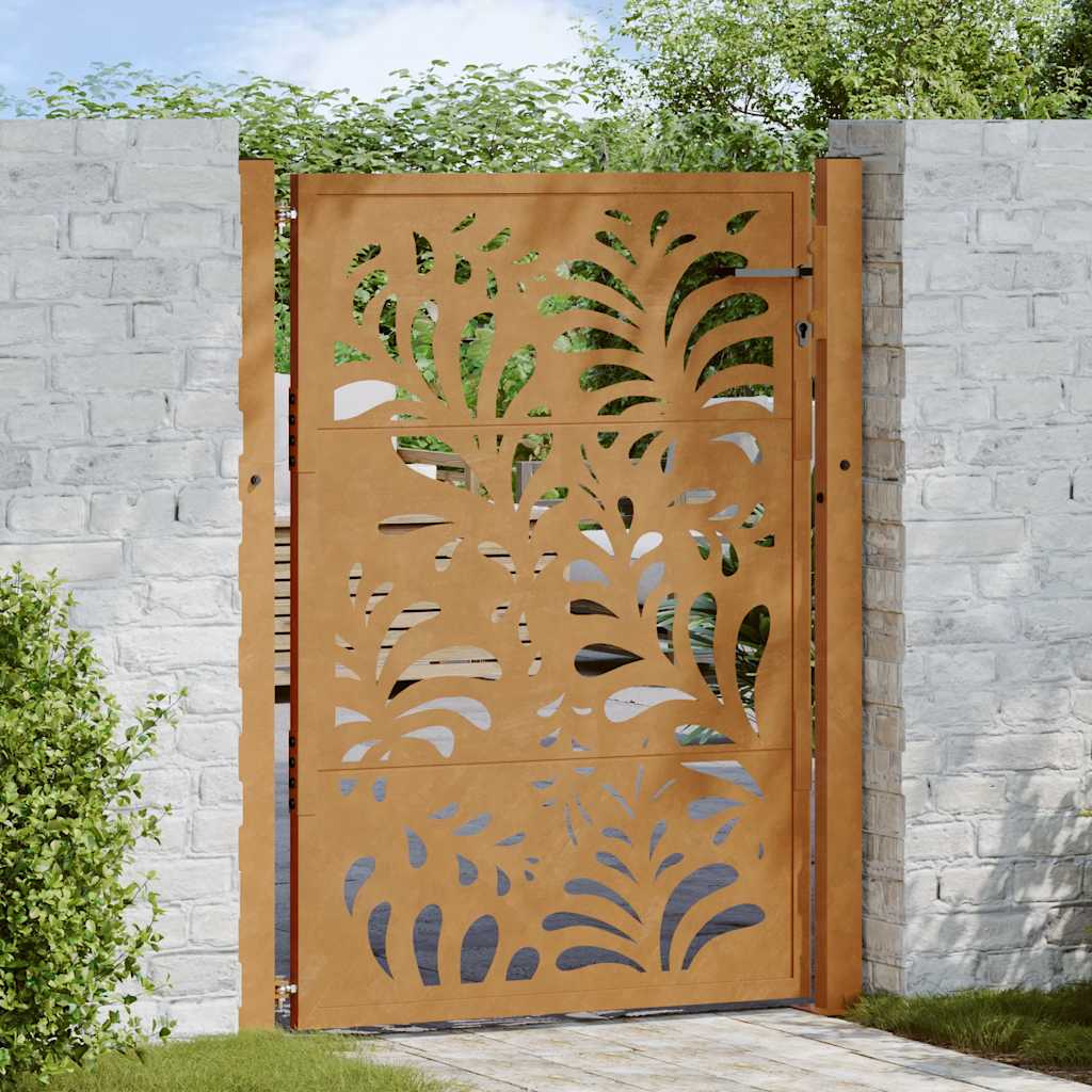 vidaXL Poort met lichtontwerp 100x100 cm staal zwart