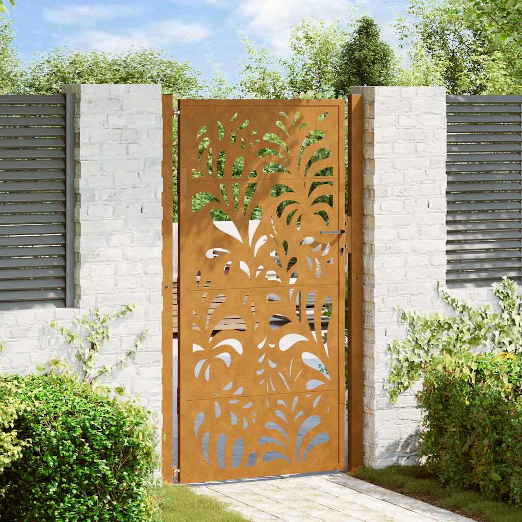 vidaXL Poort met lichtontwerp 100x100 cm staal zwart