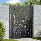 vidaXL Poort met lichtontwerp 100x100 cm staal zwart