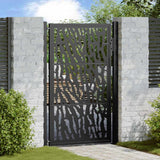vidaXL Poort met lichtontwerp 100x100 cm staal zwart