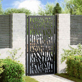 vidaXL Poort met lichtontwerp 100x100 cm staal zwart