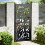 vidaXL Poort met lichtontwerp 100x100 cm staal zwart