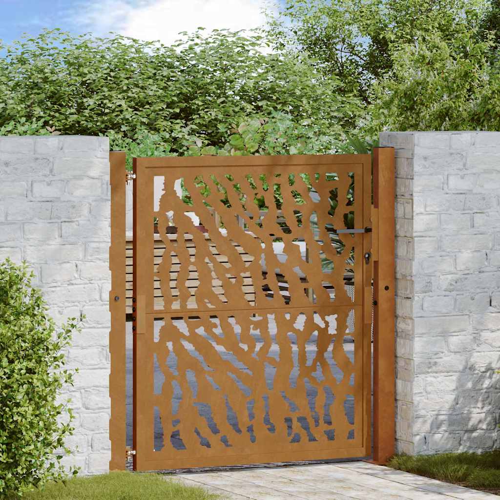 vidaXL Poort met lichtontwerp 100x100 cm staal zwart