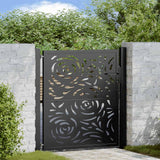 vidaXL Poort met lichtontwerp 100x100 cm staal zwart