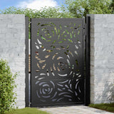 vidaXL Poort met lichtontwerp 100x100 cm staal zwart