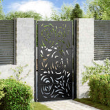 vidaXL Poort met lichtontwerp 100x100 cm staal zwart