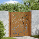 vidaXL Poort met lichtontwerp 100x100 cm staal zwart