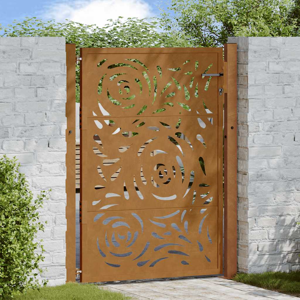 vidaXL Poort met lichtontwerp 100x100 cm staal zwart