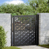 vidaXL Poort met lichtontwerp 100x100 cm staal zwart