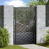 vidaXL Poort met lichtontwerp 100x100 cm staal zwart