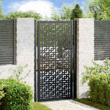 vidaXL Poort met lichtontwerp 100x100 cm staal zwart