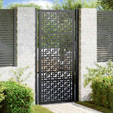 vidaXL Poort met lichtontwerp 100x100 cm staal zwart