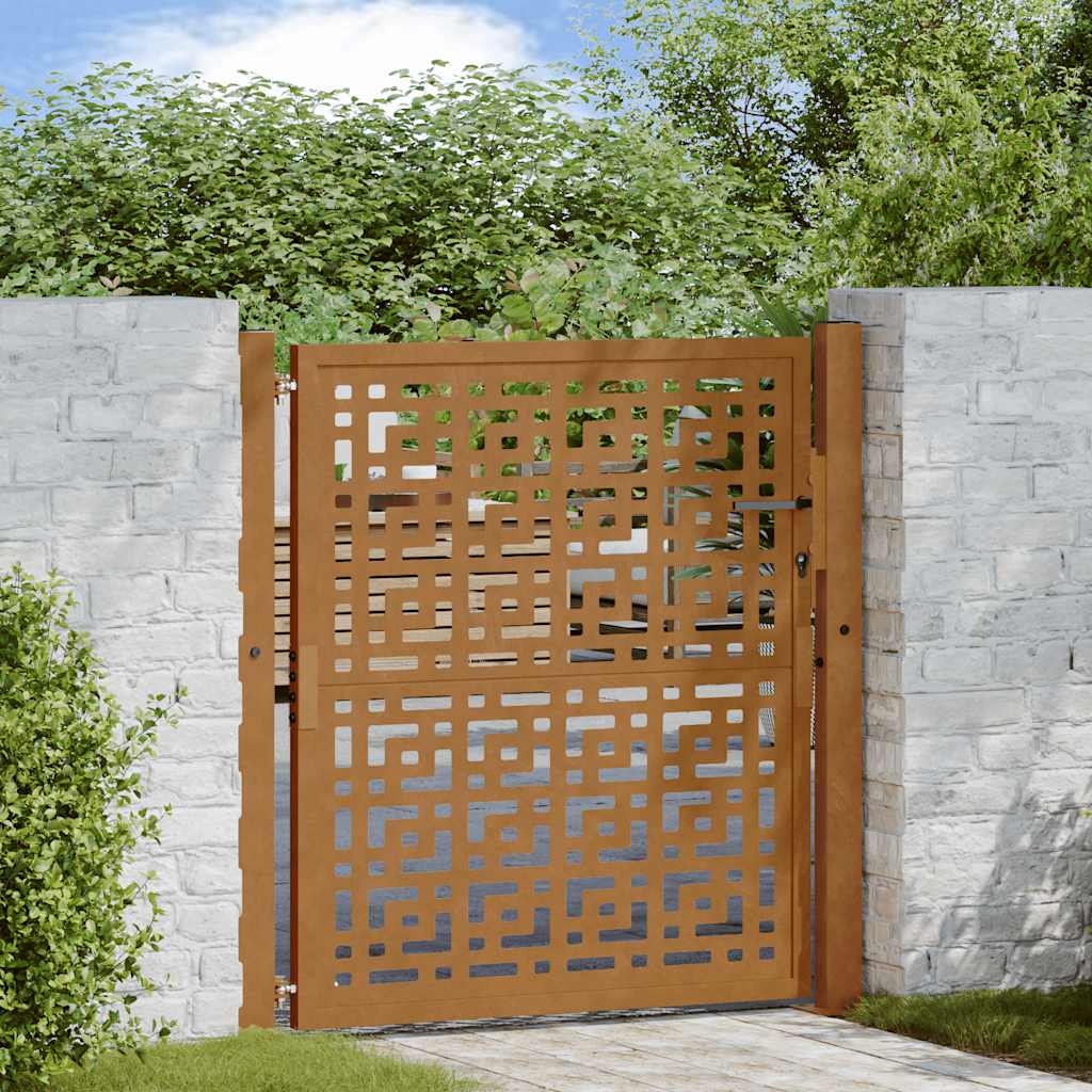vidaXL Poort met lichtontwerp 100x100 cm staal zwart