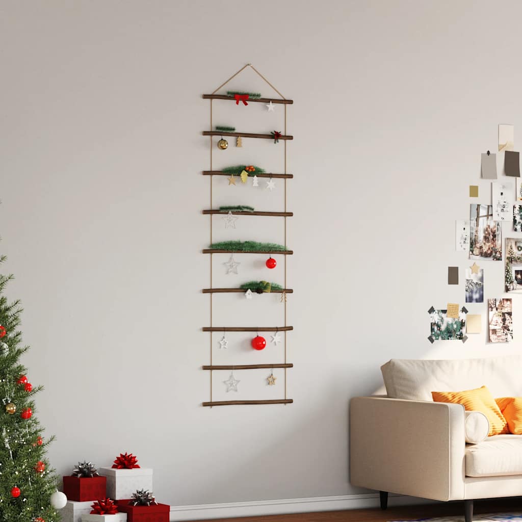 vidaXL Wall Decorations Ladder-shaped 2 pcs 30x100 cm Natural Teak