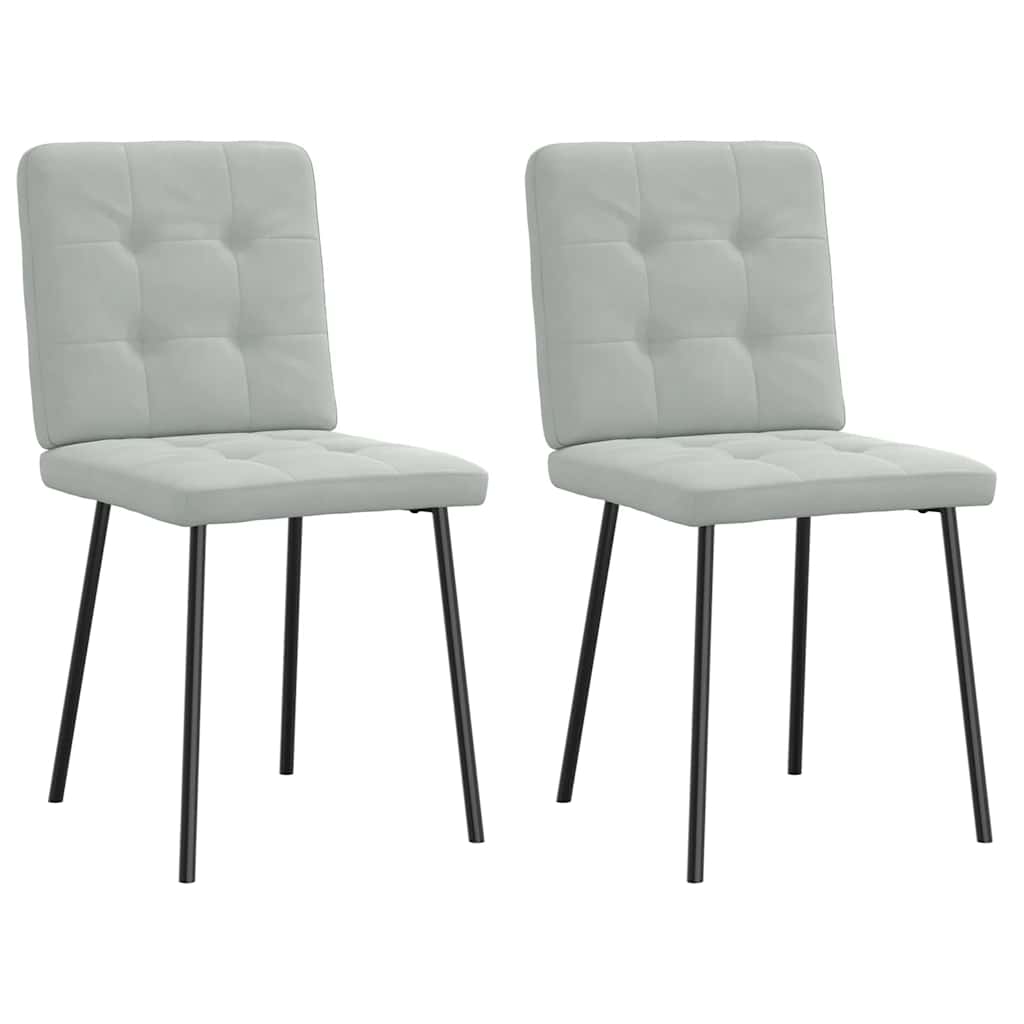 vidaXL Eetkamerstoelen 4 st fluweel lichtgrijs