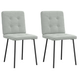 vidaXL Eetkamerstoelen 4 st fluweel lichtgrijs