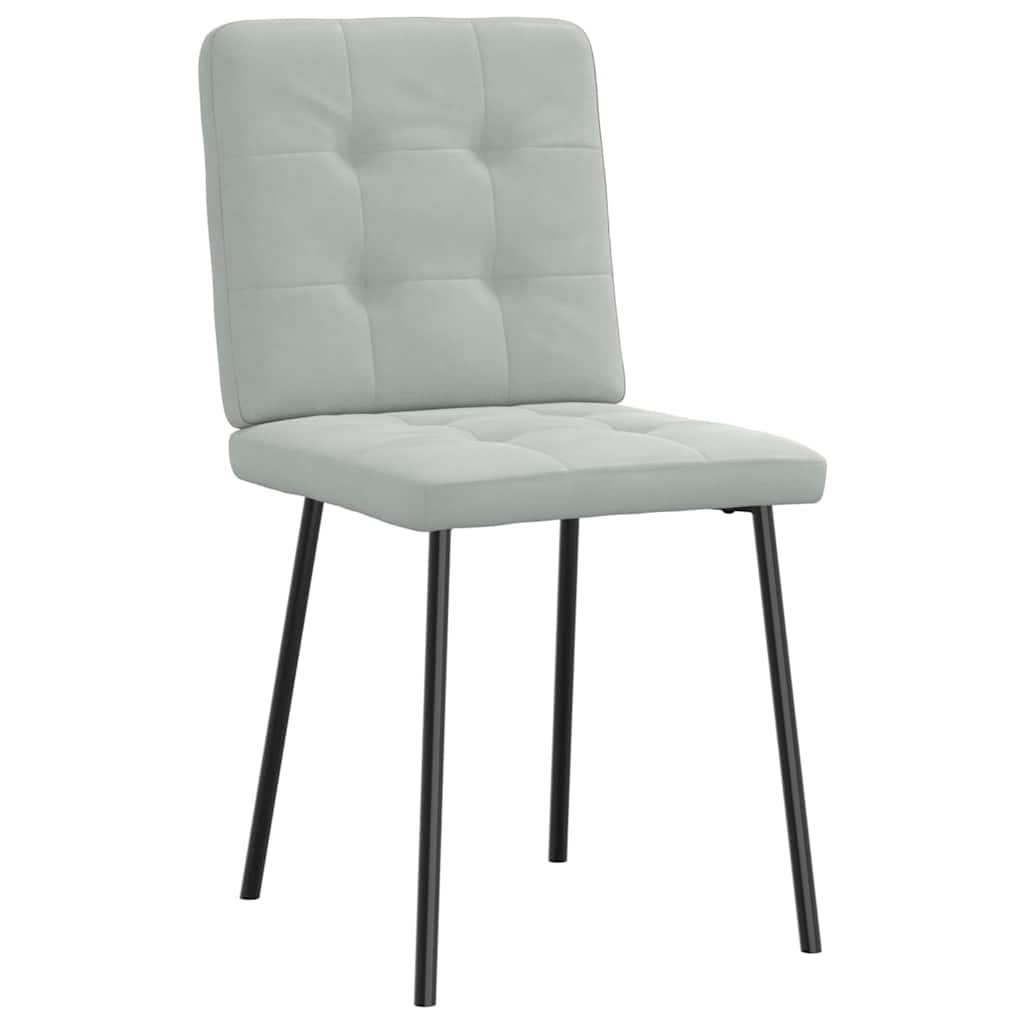 vidaXL Eetkamerstoelen 4 st fluweel lichtgrijs