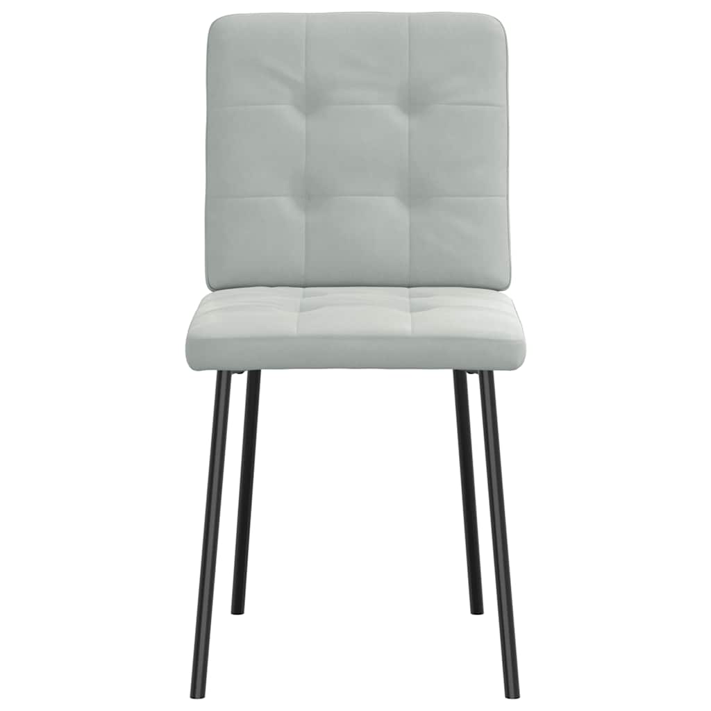 vidaXL Eetkamerstoelen 4 st fluweel lichtgrijs