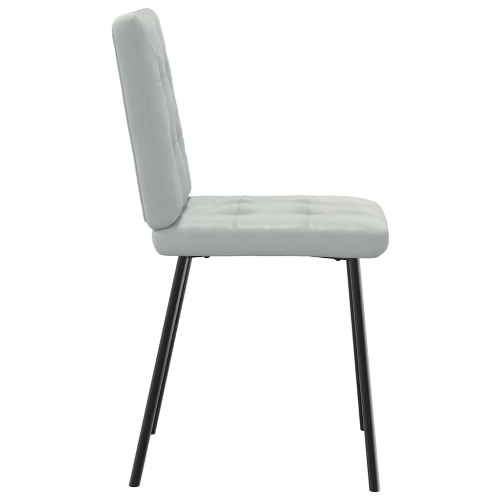 vidaXL Eetkamerstoelen 4 st fluweel lichtgrijs