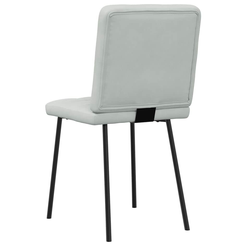 vidaXL Eetkamerstoelen 4 st fluweel lichtgrijs