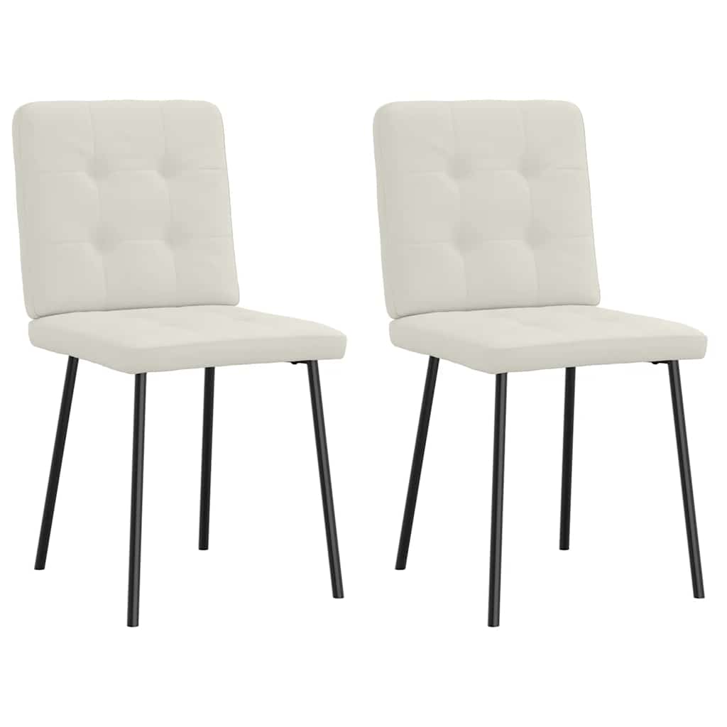 vidaXL Eetkamerstoelen 4 st fluweel lichtgrijs