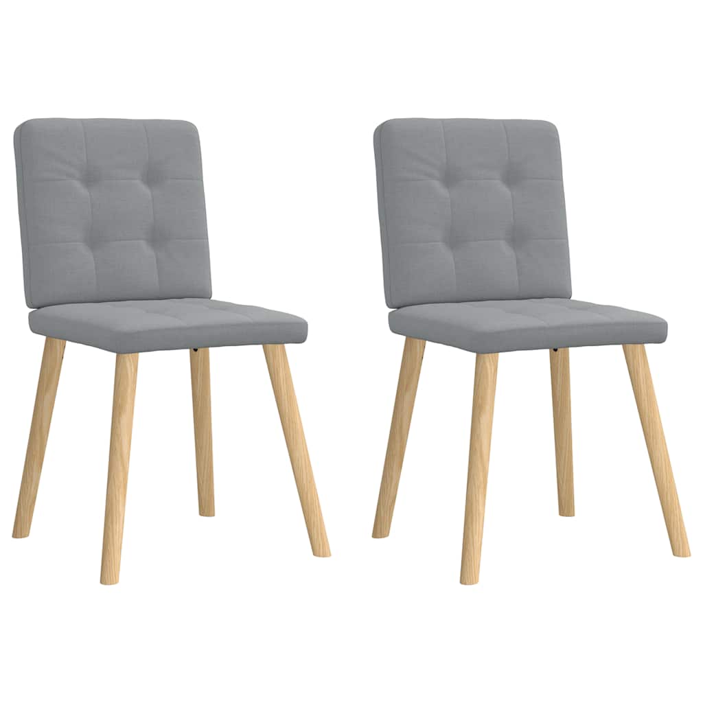 vidaXL Eetkamerstoelen 4 st stof lichtgrijs