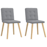 vidaXL Eetkamerstoelen 4 st stof lichtgrijs