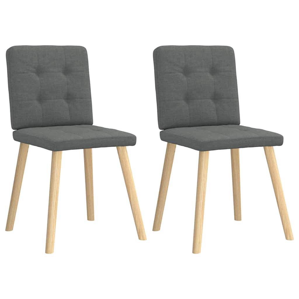 vidaXL Eetkamerstoelen 4 st stof lichtgrijs