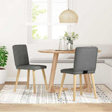 vidaXL Eetkamerstoelen 4 st stof lichtgrijs
