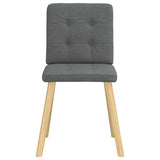 vidaXL Eetkamerstoelen 4 st stof lichtgrijs
