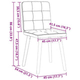 vidaXL Eetkamerstoelen 4 st stof lichtgrijs
