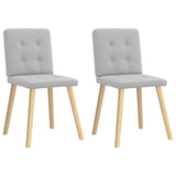 vidaXL Eetkamerstoelen 4 st stof lichtgrijs