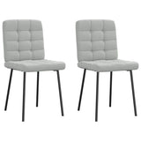 vidaXL Eetkamerstoelen 4 st fluweel lichtgrijs