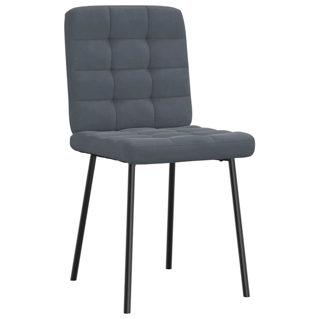 vidaXL Eetkamerstoelen 4 st fluweel lichtgrijs